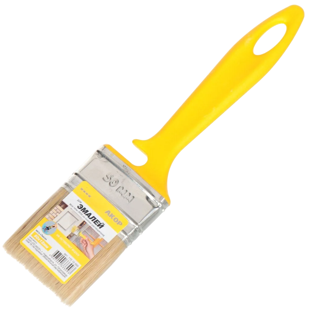 Кисть Акор эмали натуральная щетина 12х50мм