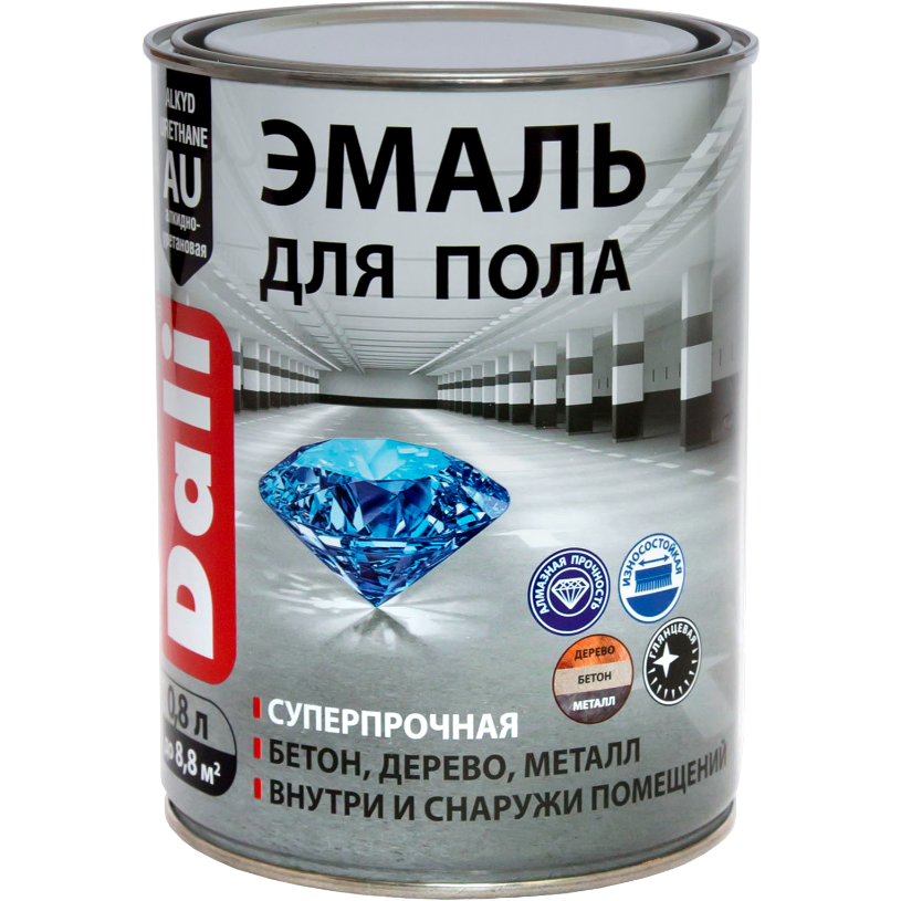 DALI Рогнеда Эмаль для пола База А белая глянцевая 2л