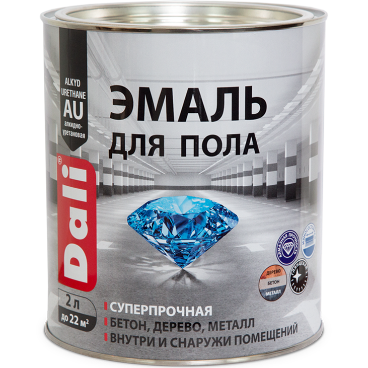DALI Рогнеда Эмаль для пола База С бесцветный глянцевая 2л