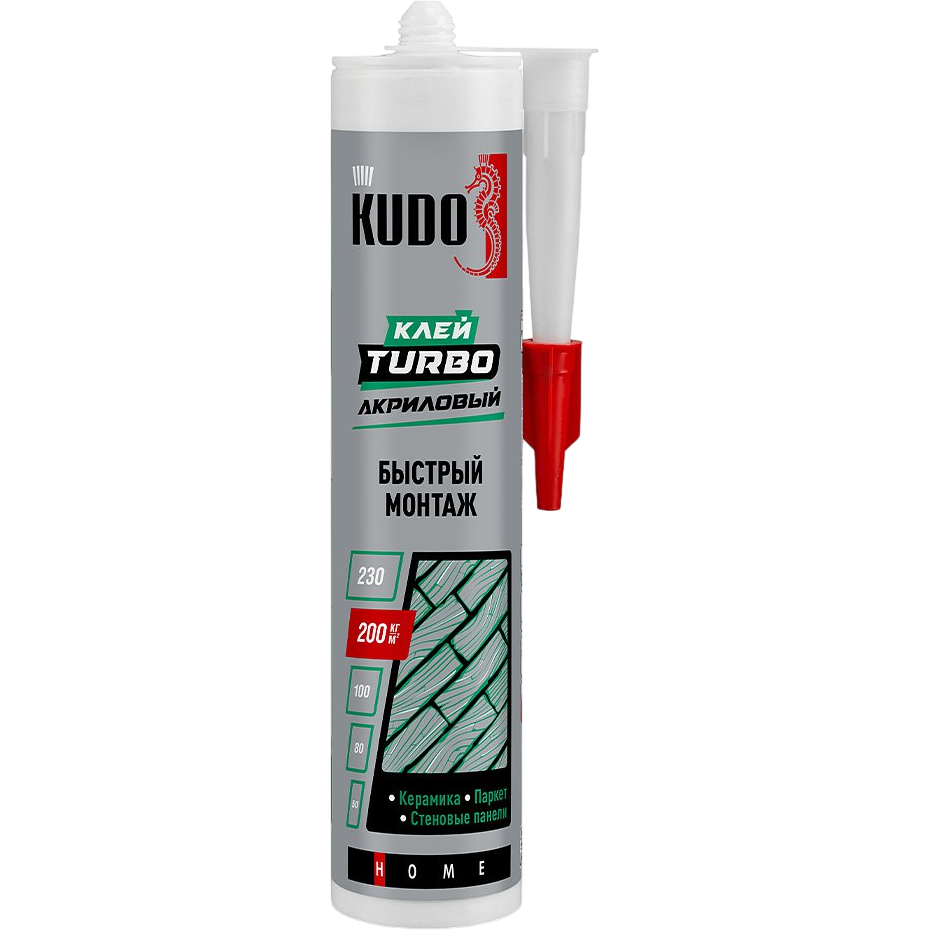 Кудо Клей для быстрого монтажа акриловый «TURBO» белый 280мл