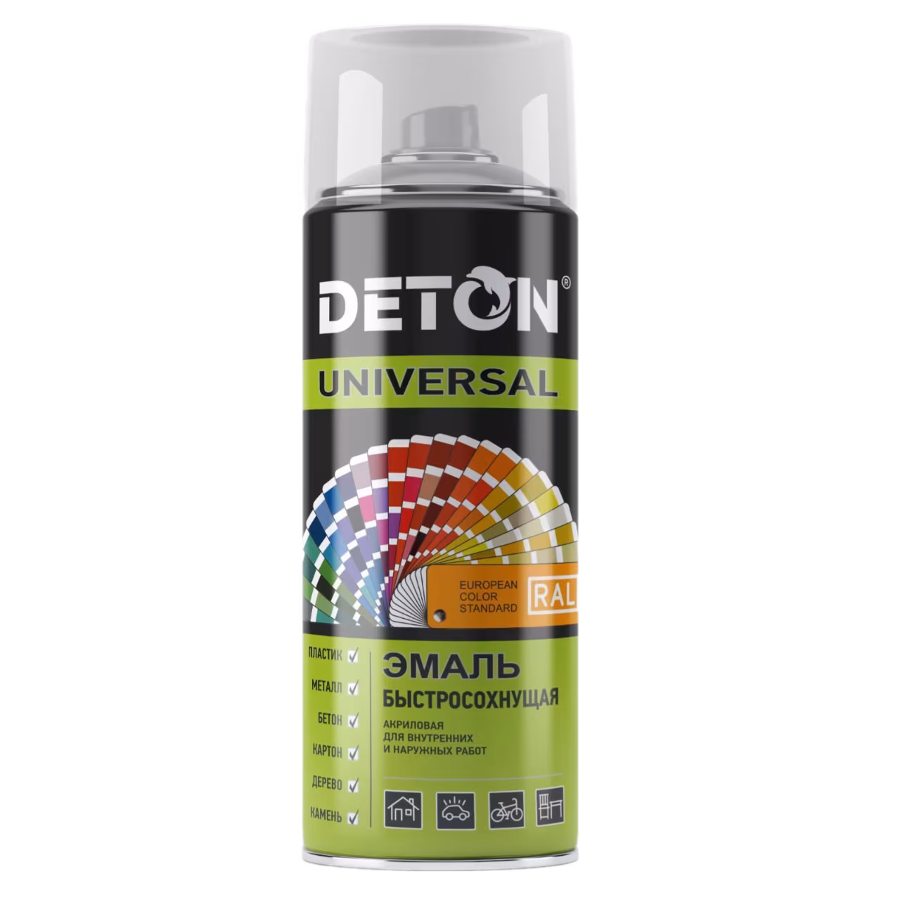 Deton UNIVERSAL Аэрозоль АК эмаль Ral-9002 Серо-белый 520мл