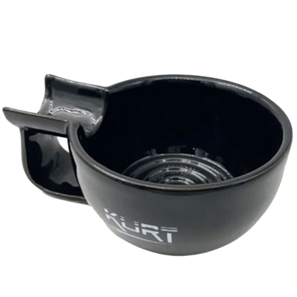 KURT K_40049 Керамическая чаша для бритья с ручкой цвет черный