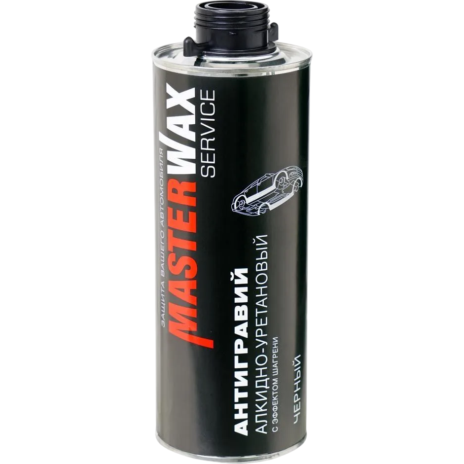 MasterWax Антигравий алкидно-уретановый 313, с эффектом шагрени, черный, евробаллон 1л