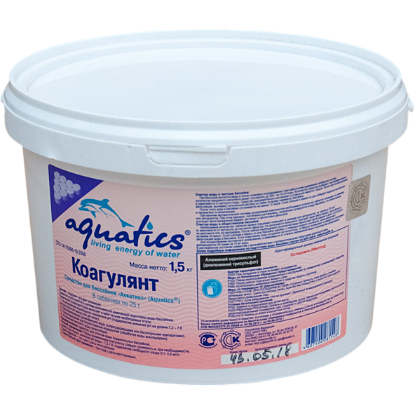 AQUATICS Коагулянт твердый 1,5кг