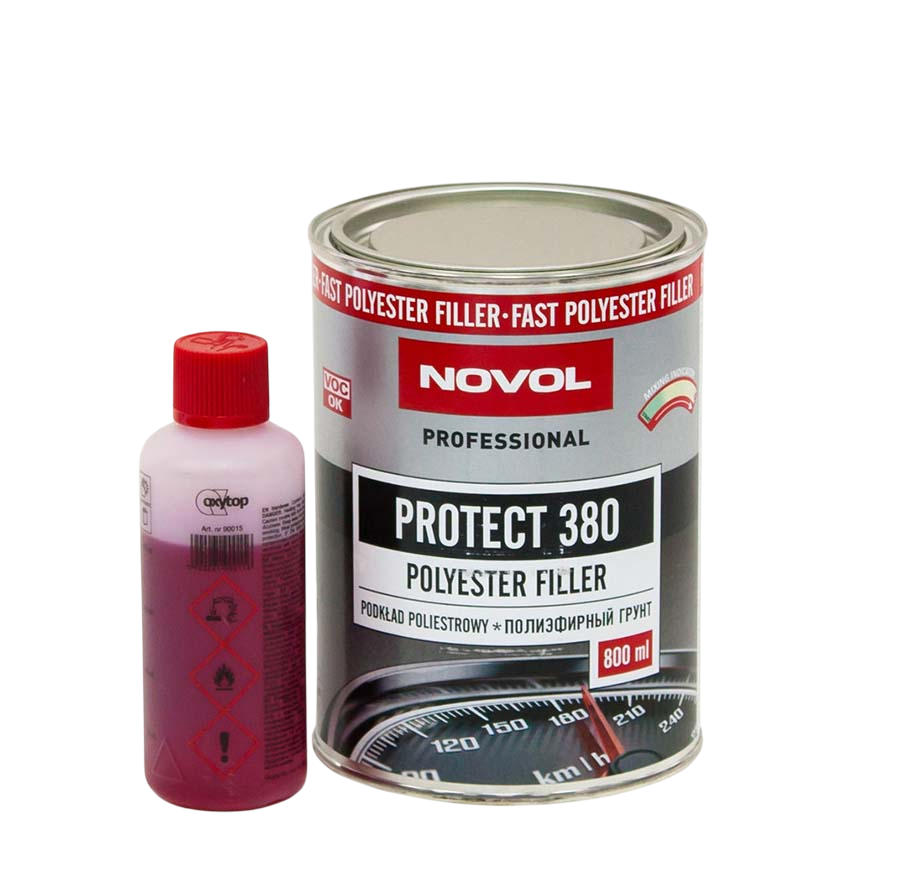 Novol Protect 380 Полиэфирный грунт 10+1 светло бежевый 800+80мл