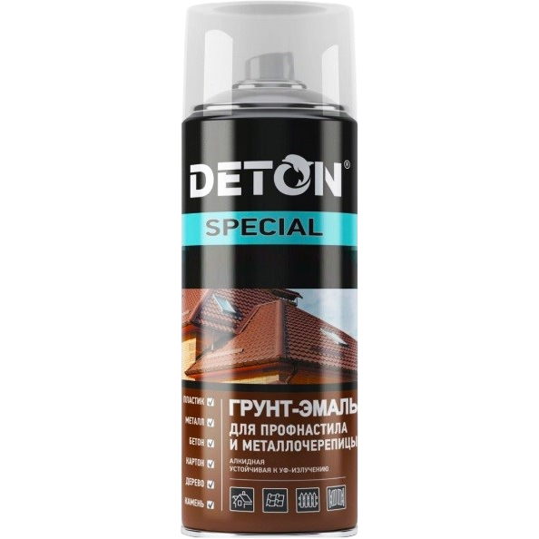 DetonSpec Аэрозольный Грунт-эмаль Ral-1018 цинковый желтый 520мл