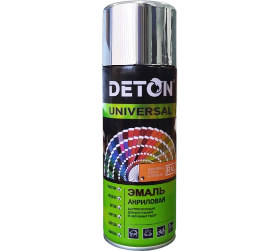 DetonUniversal Аэрозоль АК "BrightChrom" Хром 520мл