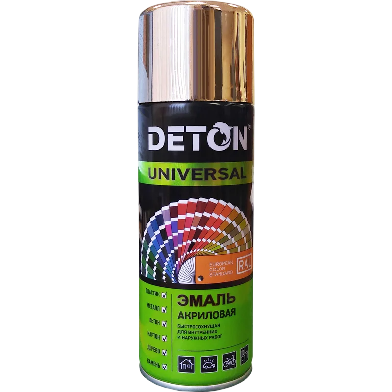 DetonUniversal Аэрозоль АК "BrightGold" Золото 520мл