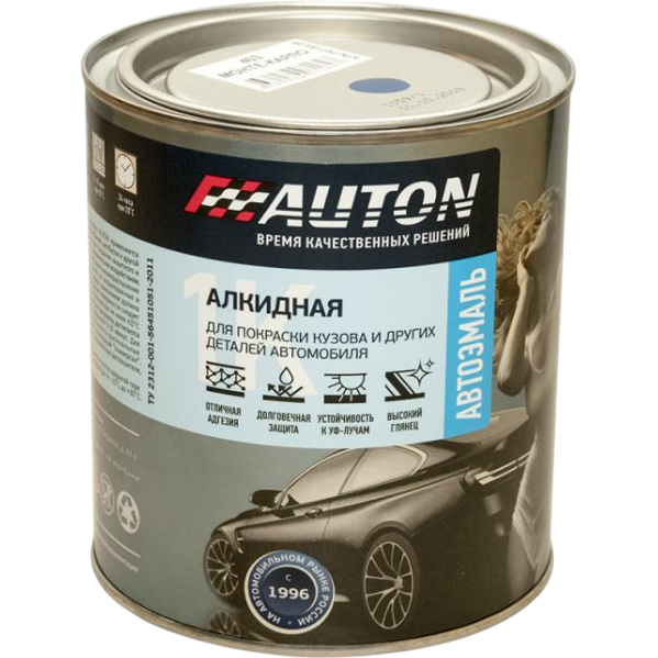 Auton Автоэмаль алкидная серебро 800мл