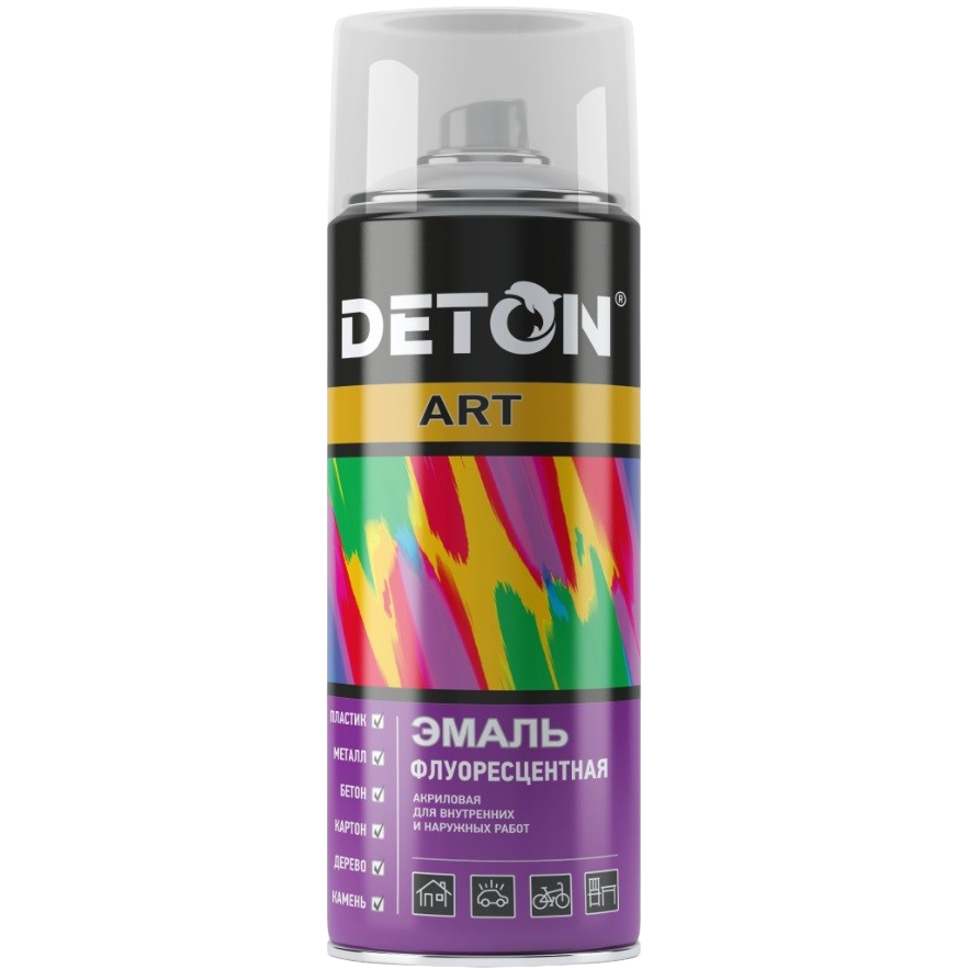 Deton ART Аэрозоль эмаль флуоресцентная лимонно-жёлтая 520мл