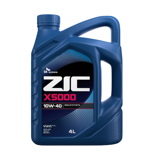 ZIC X5000 10W-40 полусинтетическое моторное масло 4л