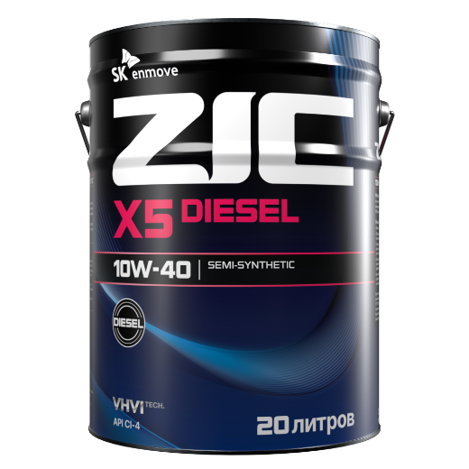 ZIC X5 Diesel 10W-40 полусинтетическое моторное масло 20л