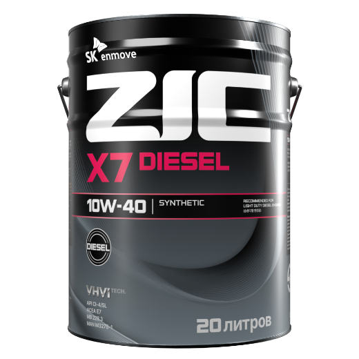 ZIC X7 Diesel 10W-40 синтетическое моторное масло 20л