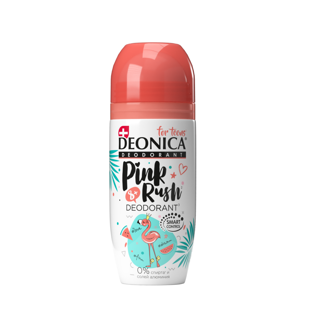 DEONICA FOR TEENS Дезодорант Pink Rush, 50 мл (ролик)