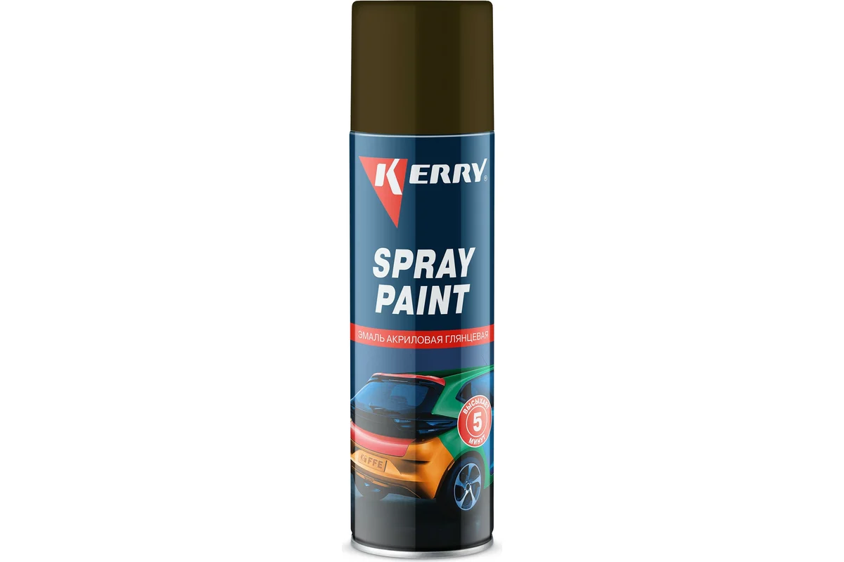KERRY Эмаль акриловая глянцевая хаки KR-027 405мл