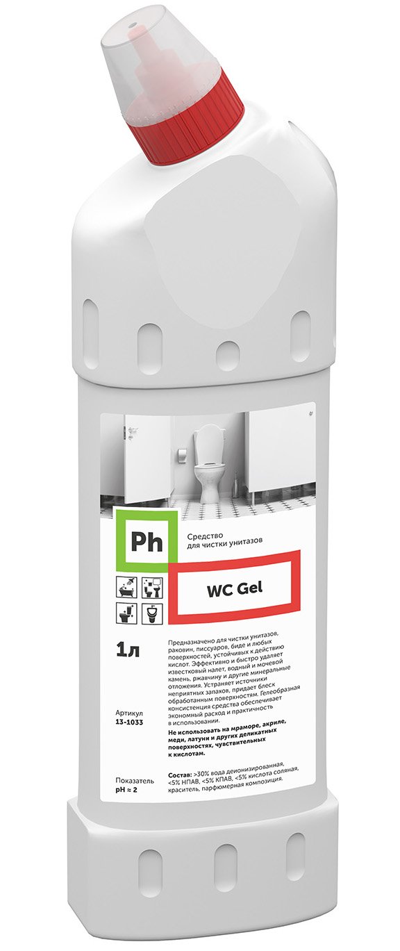Ph WC gel Средство для чистки унитазов 1л *12