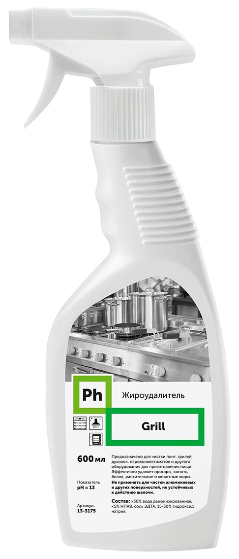 Ph Grill Жироудалитель, Средство для удаления жира 600мл *12