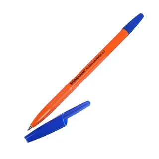 Ручка шариковая ErichKrause R-301 Orange Stick синяя, 0,7мм, толщина линии 0,35мм *50/400/3200