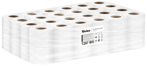 VEIRO: Туалетная бумага в малых рулонах Professional Comfort 2сл, 25м, 48рул/уп, белая, рул