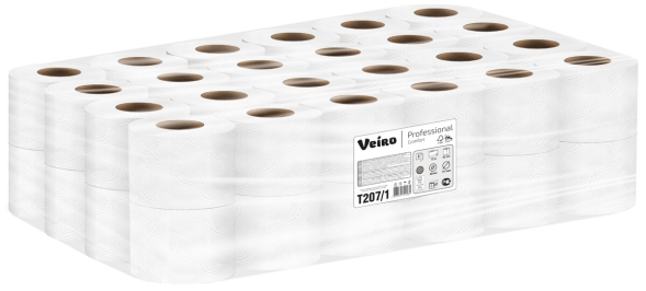 VEIRO: Туалетная бумага в малых рулонах Professional Comfort 2сл, 15м, 48рул/уп, белая, рул