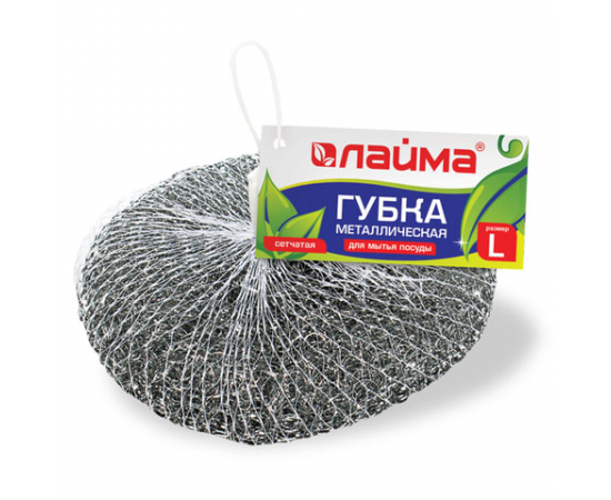 Губка металлическая (сетчатая) для посуды "Лайма" 60гр, шт