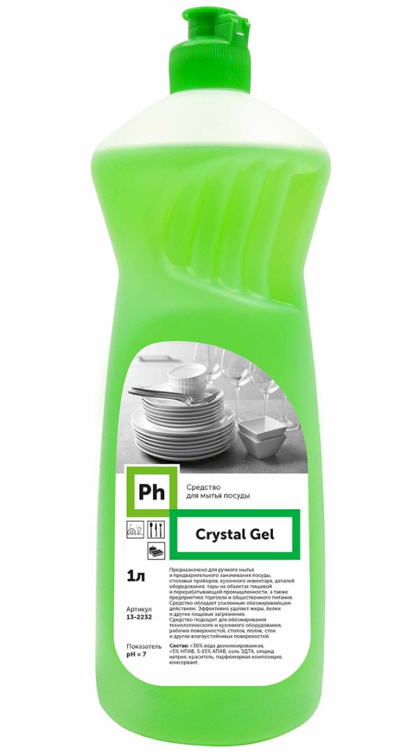 Ph Crystal Gel Средство для мытья посуды ГЕЛЬ 1л *8
