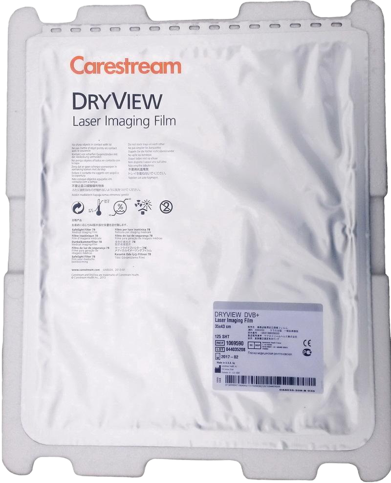 Рентгеновская пленка специальная 28 х 35 (11x14'') /125л./ - Carestream Health-DVE (для принтера DV8200,8900,6800,5700,5750,5950) REF 1735398