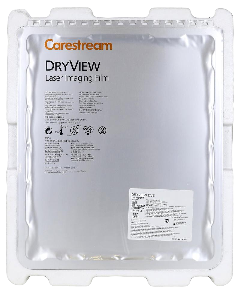Рентгеновская пленка специальная 35 х 43 (14x17'') /125л./ - Carestream Health-DVE (для принтера DV8200,8900,6800,5700,5750,5950) REF 1735422