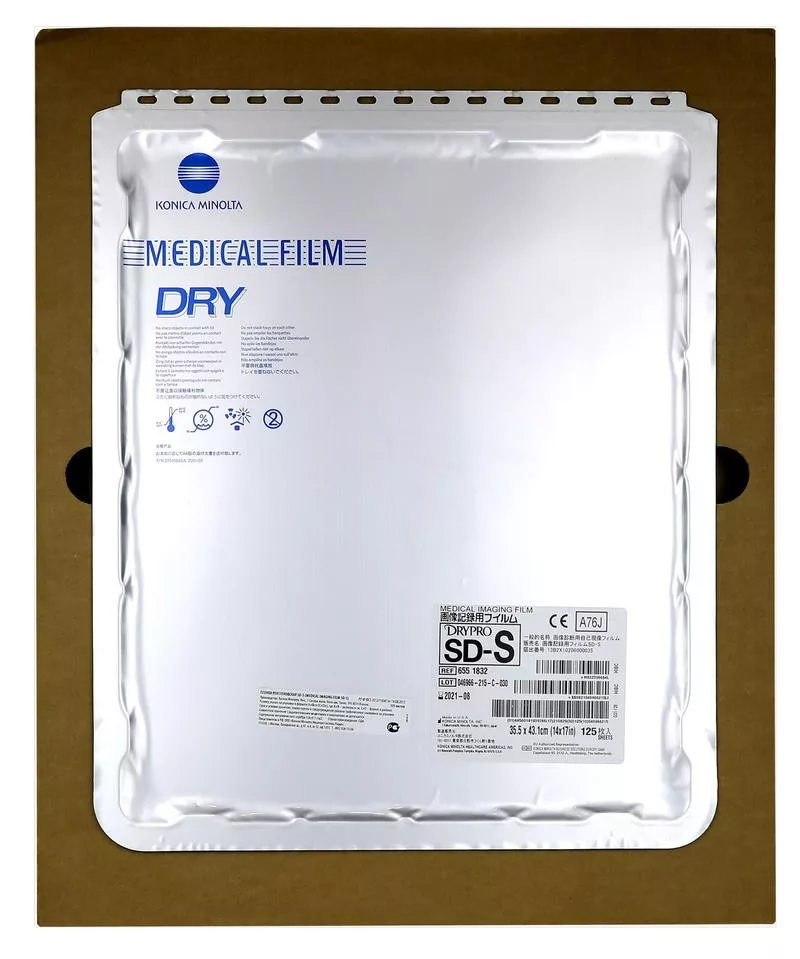 Рентгеновская Пленка Konica SD-S 35 х 43 (14x17'') /125л./ для Konica MINOLTA DRYPRO (Sigma)