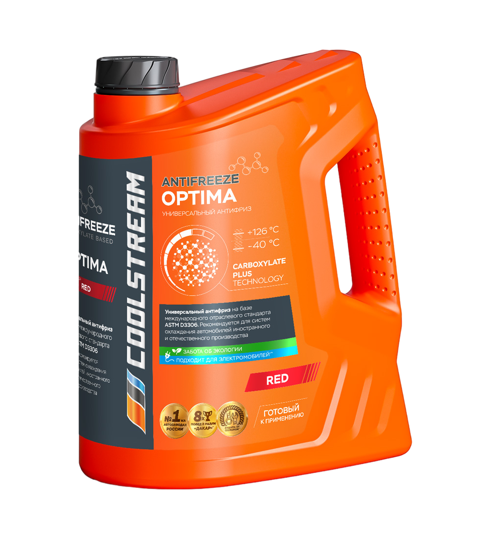 Охлаждающая жидкость Антифриз CoolStream Optima -40°C красный 5кг