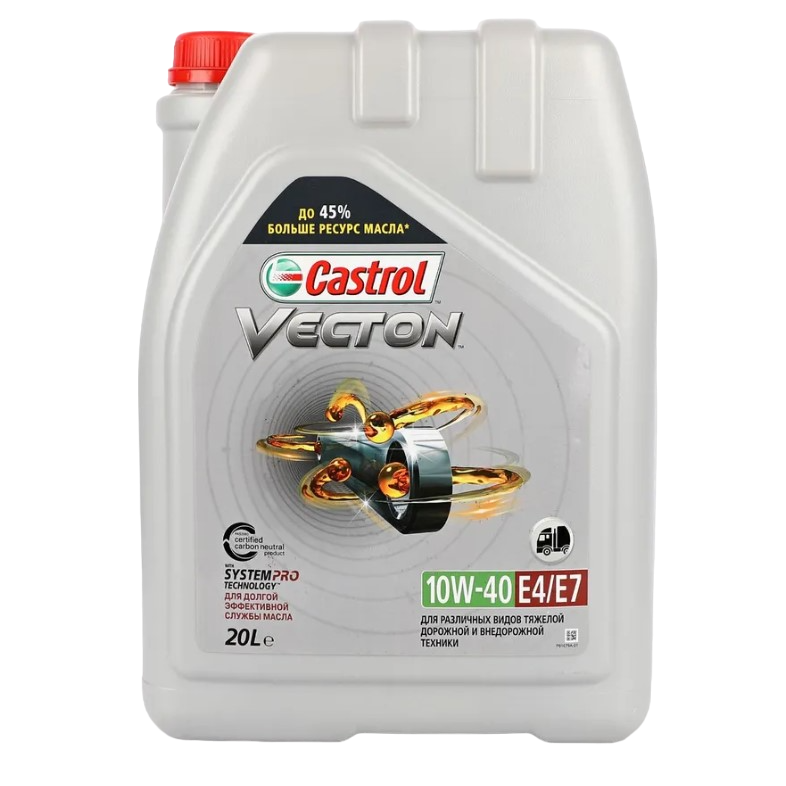 Масло моторное полусинтетическое Castrol Vecton E4/E7 10W40 20л