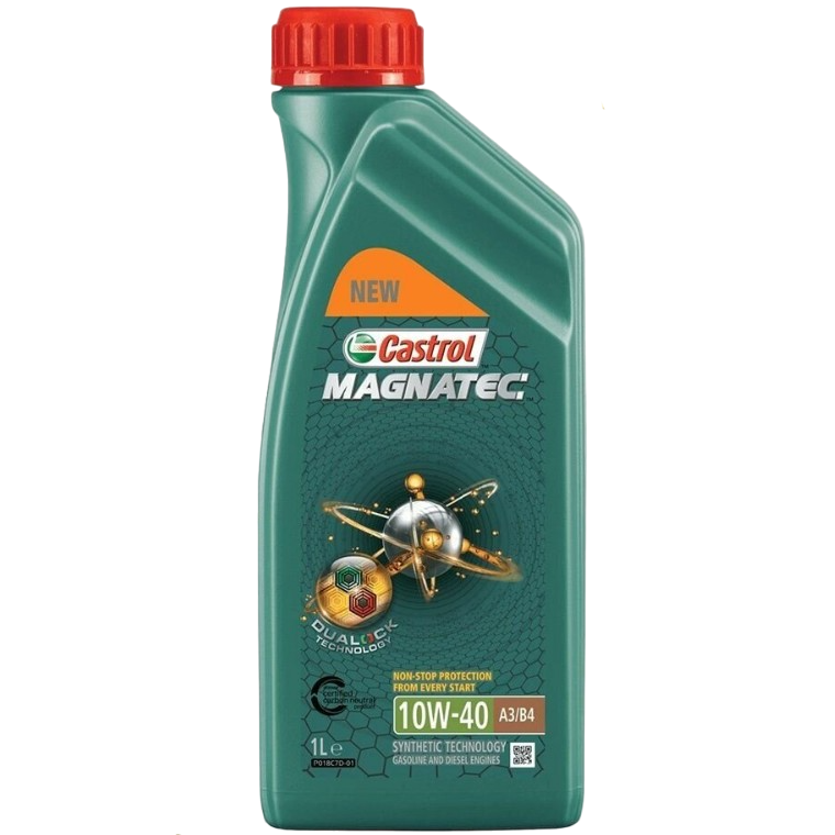 Масло моторное полусинтетическое Castrol Magnatec SAE10W40 (DUALOCK) А3/B4, SN 1л