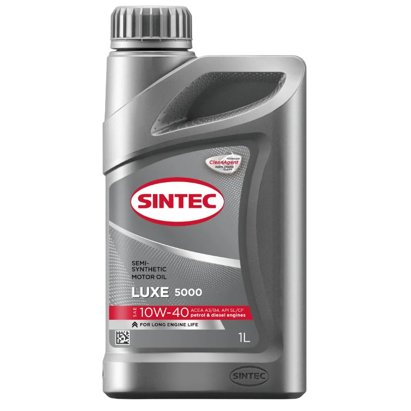 Масло моторное полусинтетическое Sintec Люкс SAE 10W-40 5000 API SL/CF, 1л