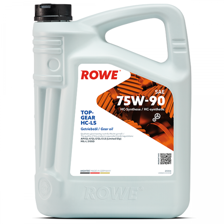 Масло трансмиссионное синтетическое RОWЕ Highteс TopGear SAE 75W-90 НC-LS. GL-4/GL-5/GL-5 LS, 5л