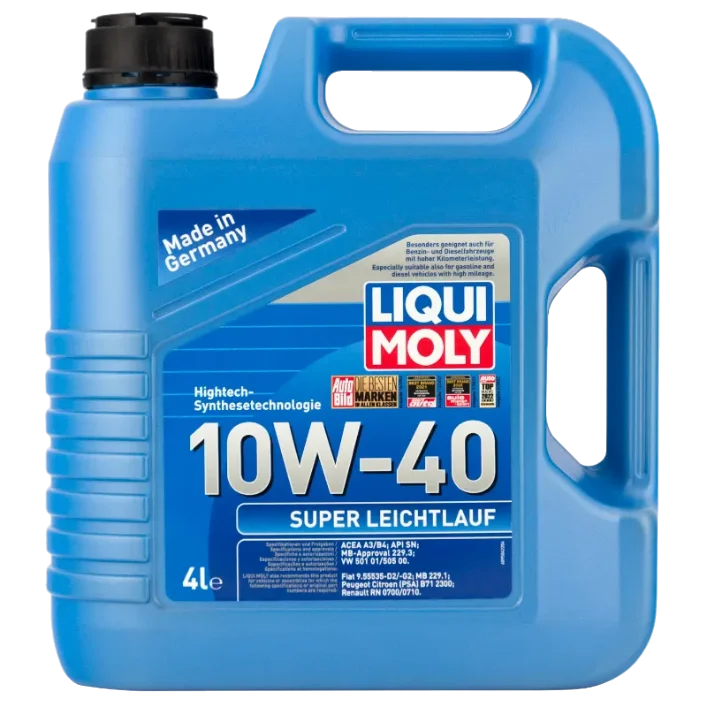 Масло моторное полусинтетическое LIQUI MOLY Super Leichtlauf SAE10W40 APISL/CF 4л