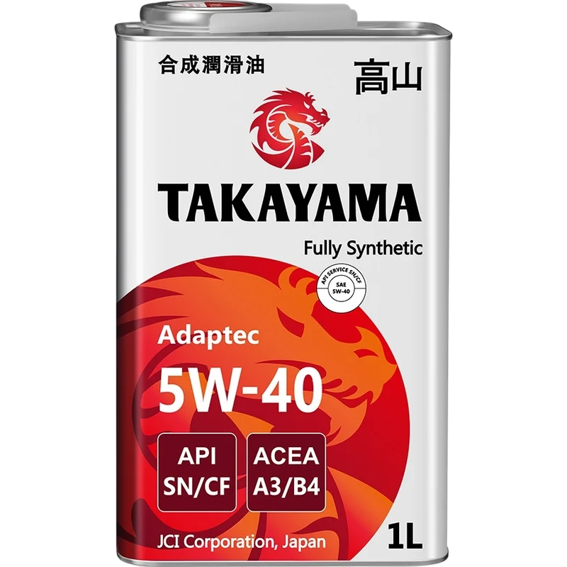 TAKAYAMA SAE 5W-40 Adaptec API SN/CF, ACEA A3/B4 масло моторное синтетическое 1л