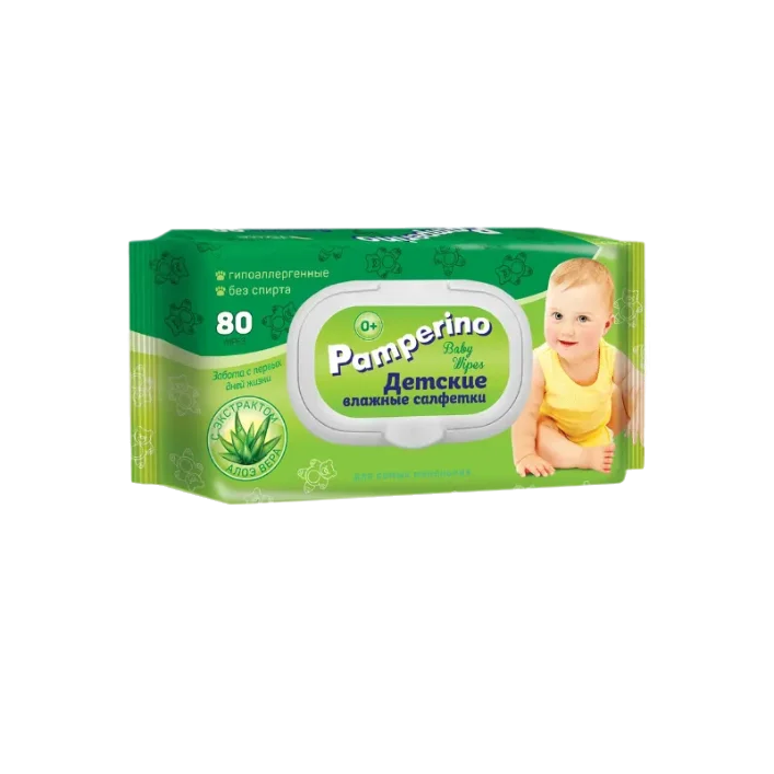 Pamperino № 80 влажные салфетки детские с алое вера 80 шт