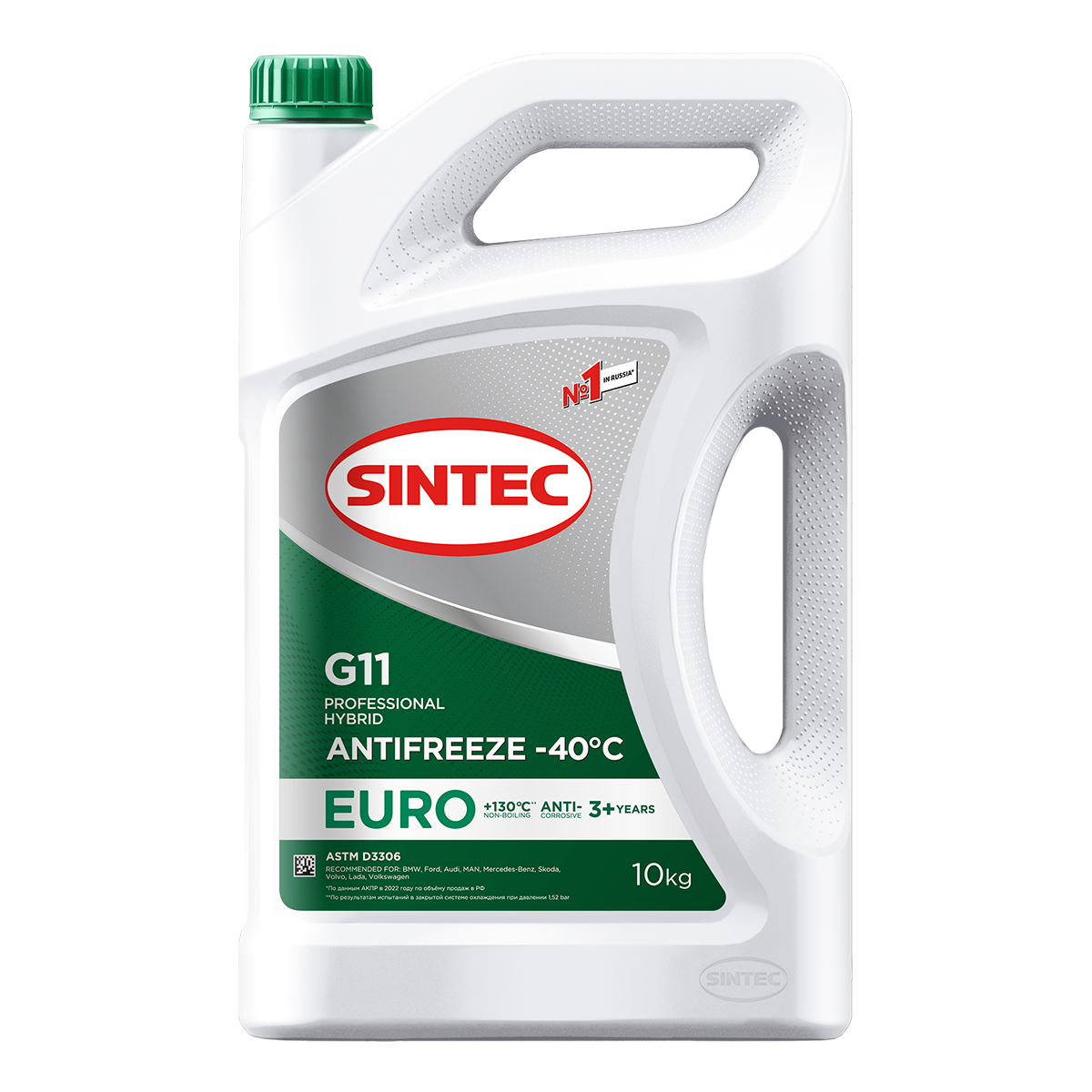 Sintec Aнтифриз Еuro G11 зеленый 10кг