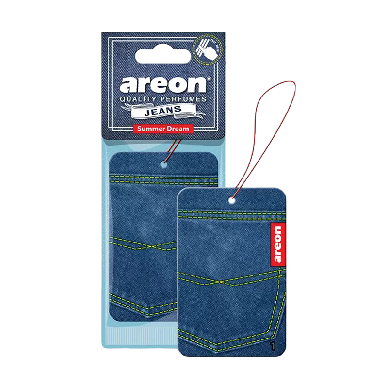 Ароматизатор для автомобиля AREON "JEANS PAPER" Clear Summer Dreams AJ03