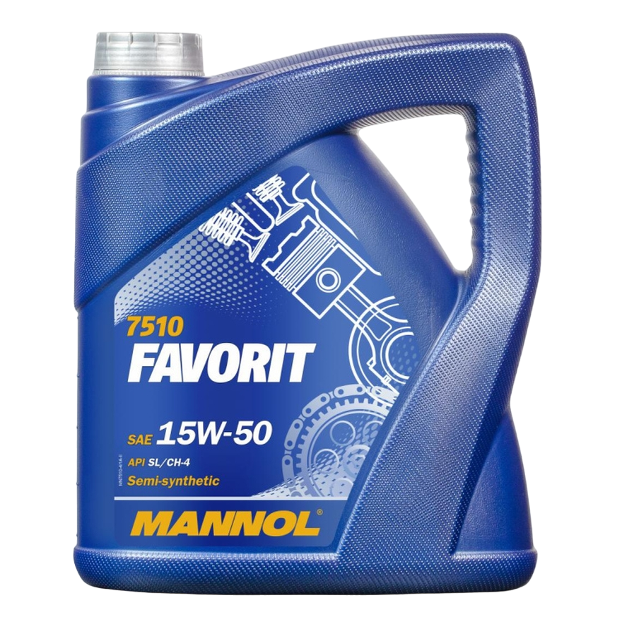 Масло моторное полусинтетическое MANNOL Favorit SAE 15W-50 API SL/CF 5л