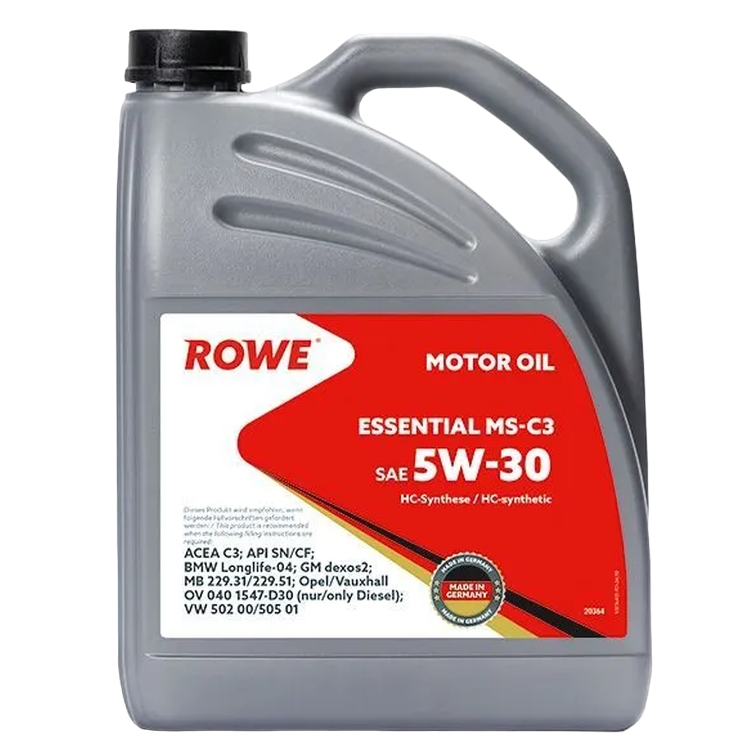Масло моторное синтетическое RОWE Еssential SAE 5W-30 MS-C3,SN/CF, 4л