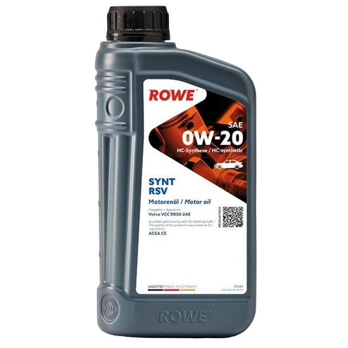 Масло моторное синтетическое ROWE Hightec Synt RS HC 0W-20, API SN/CF A5/B5, 1л