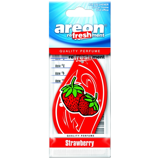 Ароматизатор для авто в виде капли AREON "REFRESHMENT" Strawberry (Клубника) капля MKS17