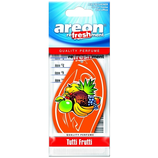 Ароматизатор для авто в виде капли AREON "REFRESHMENT" TUTTI FRUTTI (фрукты) MKS13