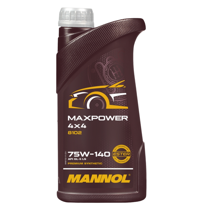 Масло трансмиссионное синтетическое MANNOL 4x4 MAXPOWER 75W-140 GL-5 LS 1л