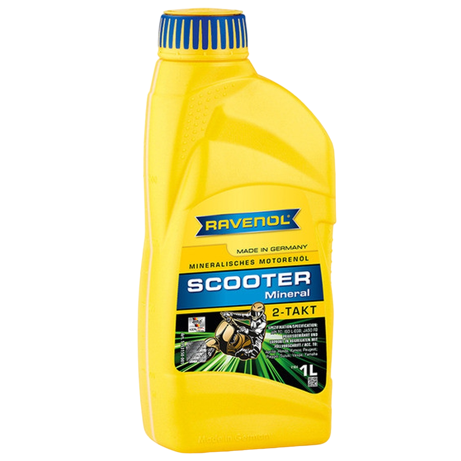 Масло минеральное RAVENOL 2T Scooter 1л