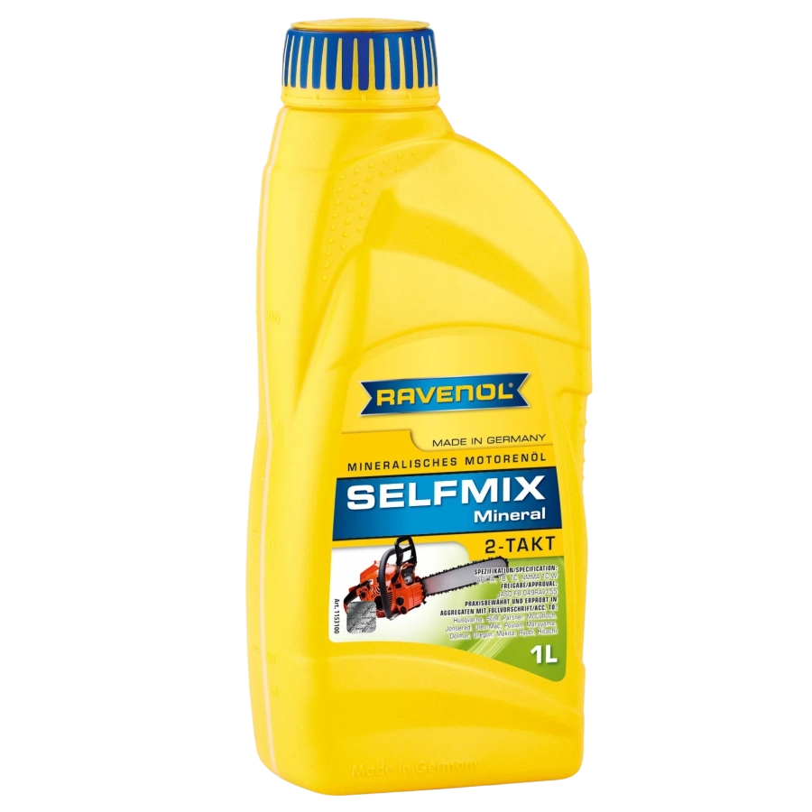 Масло минеральное для двухтактных двигателей RAVENOL 2T Selfmix 1л