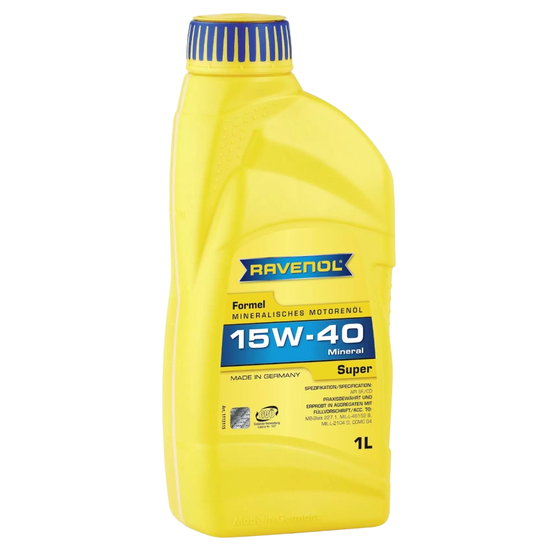 Масло моторное минеральное RAVENOL Formel Super SAE 15w40 API SF/CD 1л