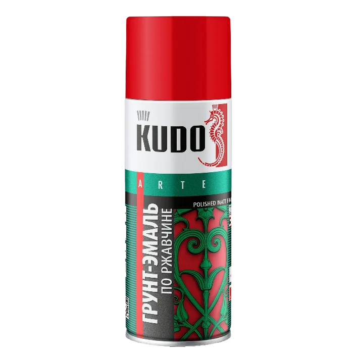 Грунт-эмаль по ржавчине KUDO RAL 3020 красная