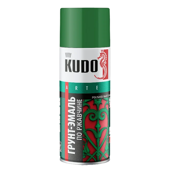 Грунт-эмаль по ржавчине KUDO RAL 6002 зеленая